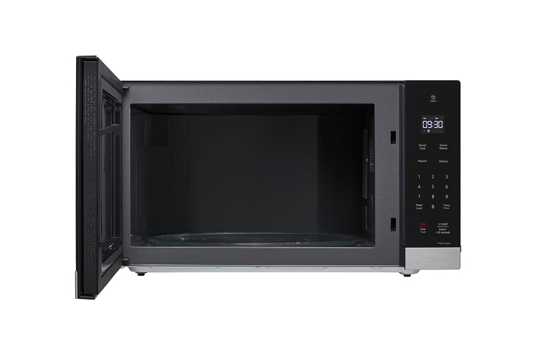 LG Microondas NeoChef™ Slim, front view door open without food, MSER1590S, thumbnail 2
