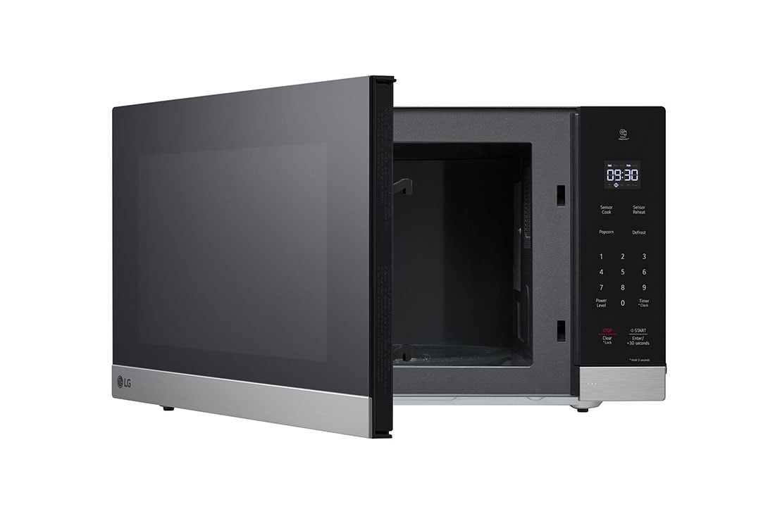 LG Microondas NeoChef™ Slim, side view door open, MSER1590S, thumbnail 7
