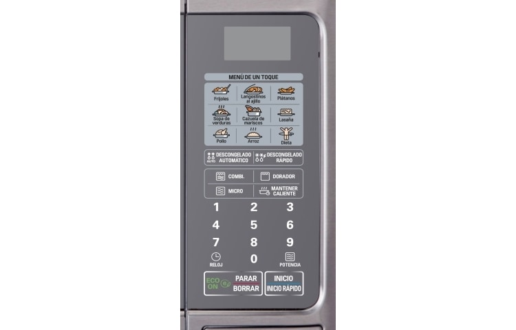 LG HORNO CON CAPACIDAD 1,4 PIES/40 LITROS, POTENCIA 1400W EN MICROONDAS Y 1200W EN DORADOR, SISTEMA INTELO WAVE PARA COCCIÓN UNIFORME, MH1443XAR, thumbnail 3