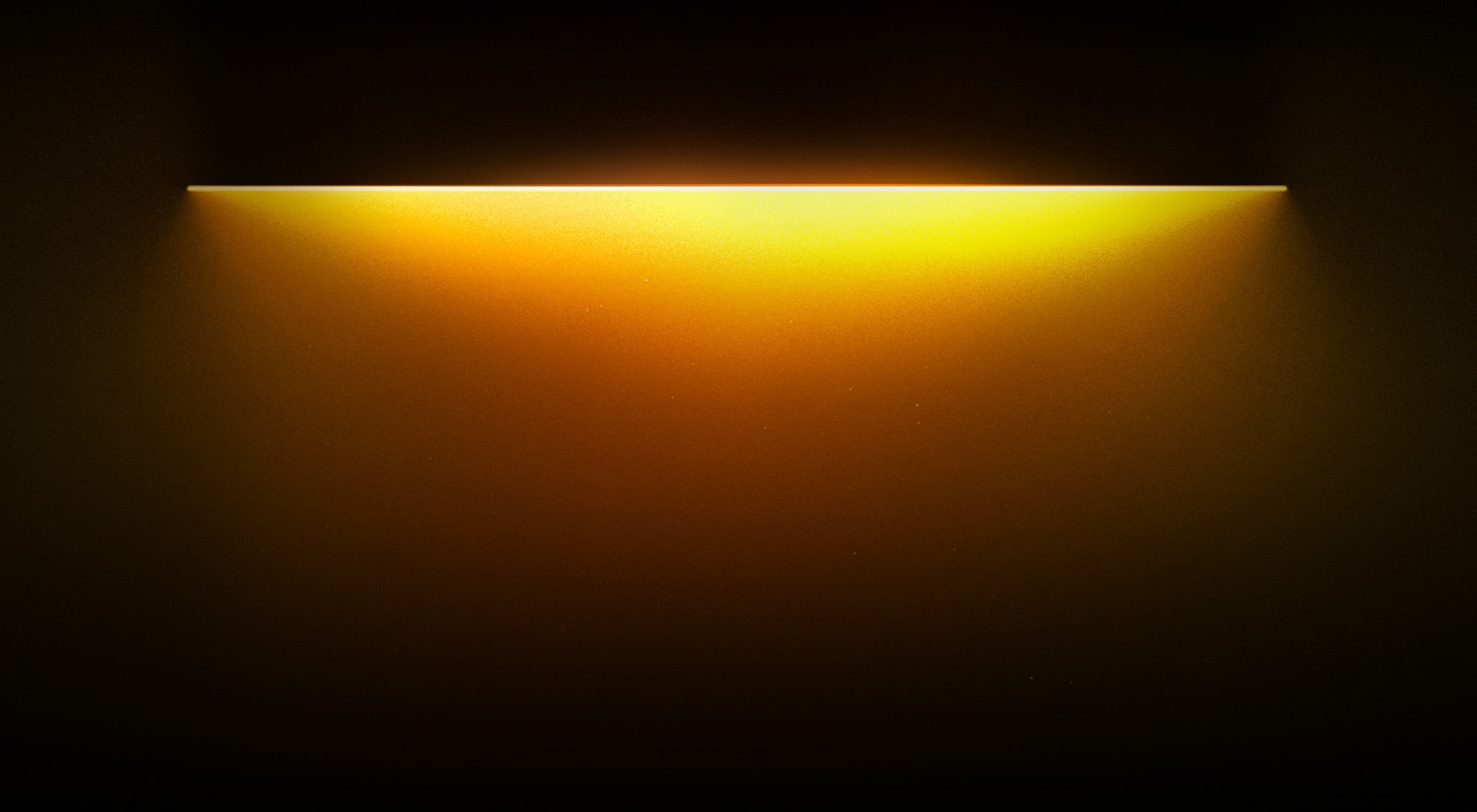 Una luz de color amarillo que resalta gradualmente el texto “Para un interior sin complicaciones” a continuación. 