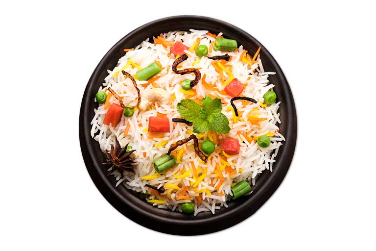 Biryani con verduras 