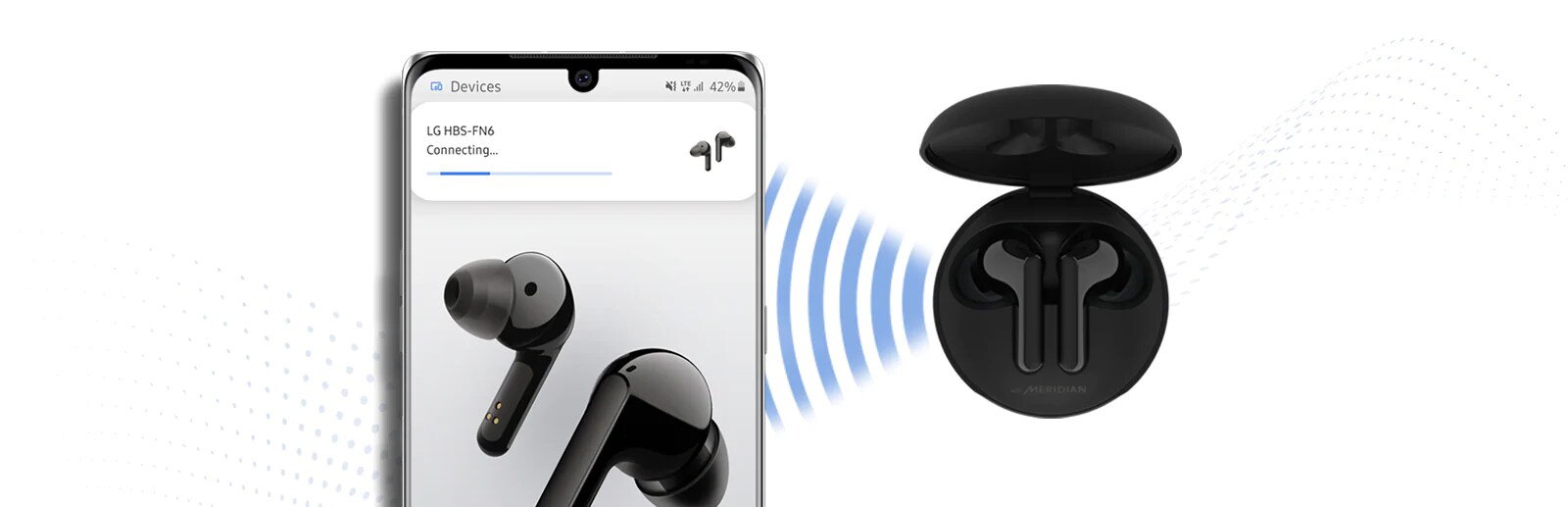 La cubierta está al lado de un teléfono inteligente y un gráfico de conexión está entre ellos.