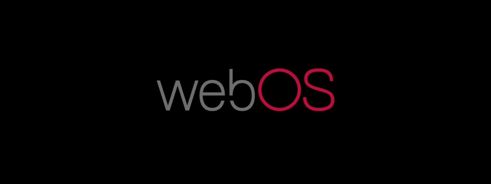 Secuencia animada de LG Smart TV que muestra el logotipo de webOS, seguido de las tipografías “Watch”, “Play” y “Discover”, y termina con la pantalla de inicio de LG webOS con aplicaciones y canales de streaming.