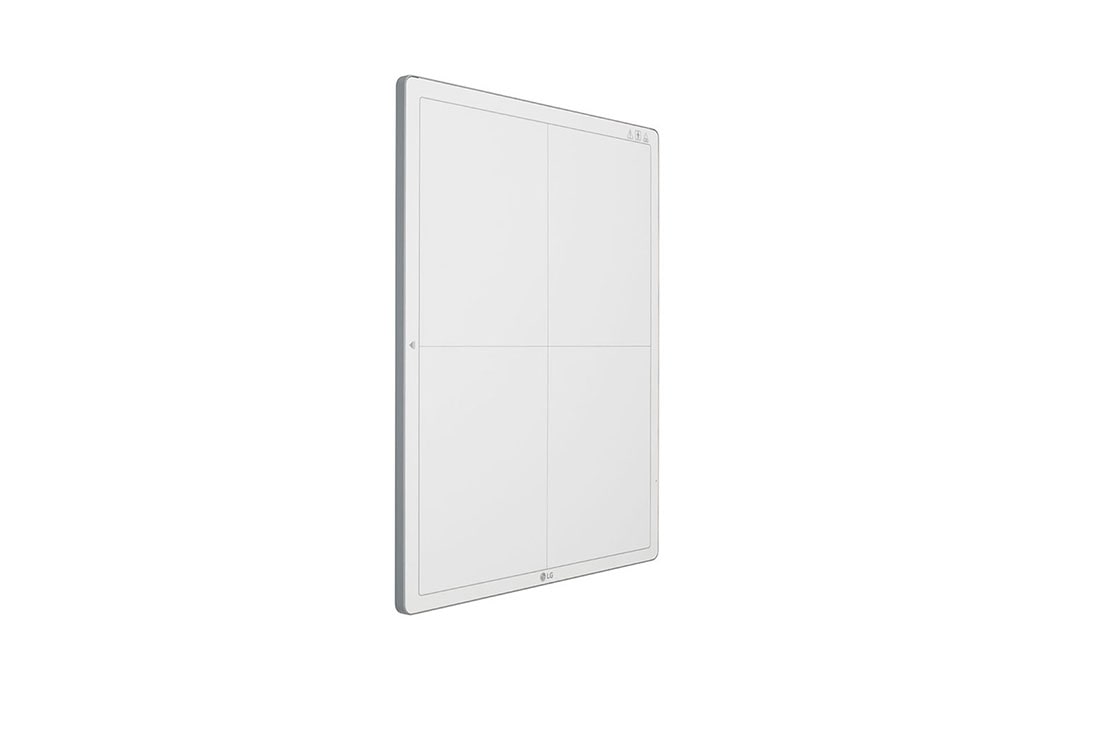 LG Detector de Rayos X Digital (DXD), Vista frontal de +15 grados del detector de rayos X digital LG 14HK701G-W en blanco, 14HK701G-WP, thumbnail 3