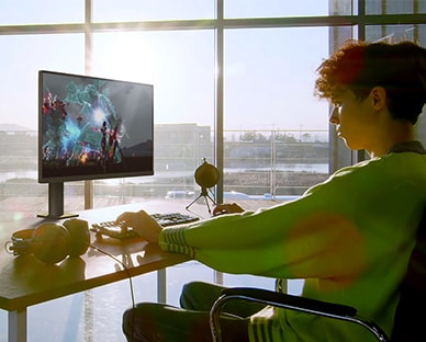 Escena de un gamer con Ergo