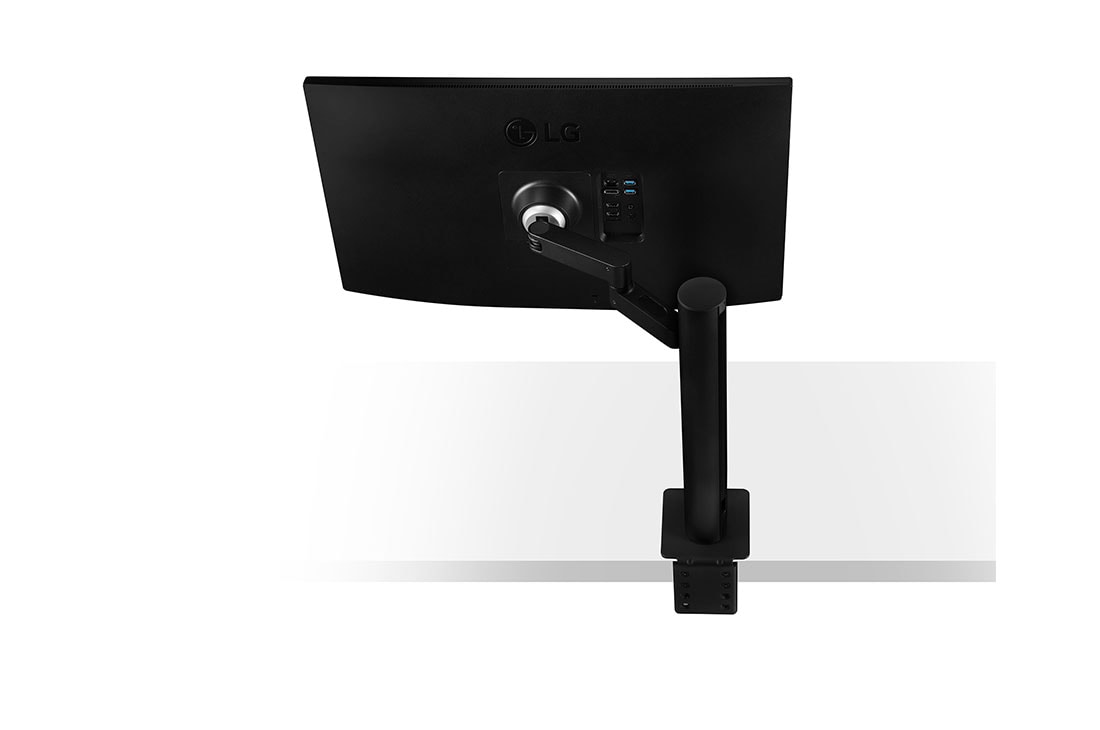 LG Monitor QHD Ergo IPS de 27'' con USB Tipo-C™, Vista lateral trasera del brazo del monitor a la derecha, 27QN880-B, thumbnail 14
