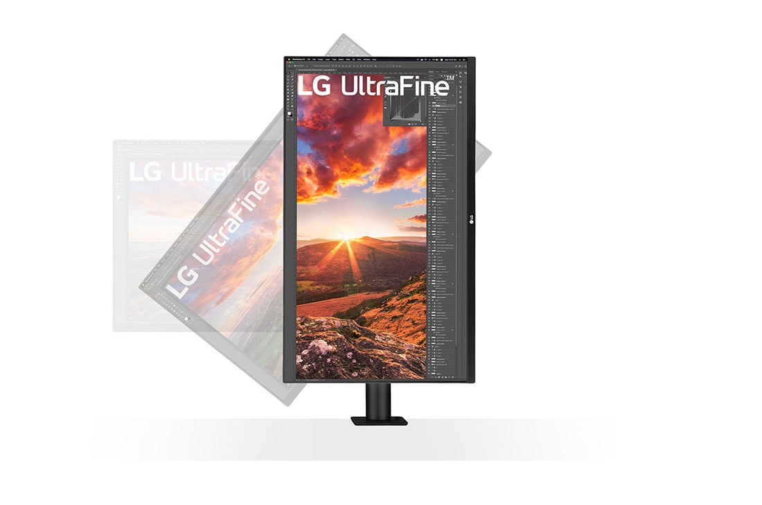 LG Monitor UHD 4K Ergo IPS de 31.5'' con USB Tipo-C™, Vista lateral del monitor inclinado hacia arriba, 32UN880-B, thumbnail 7