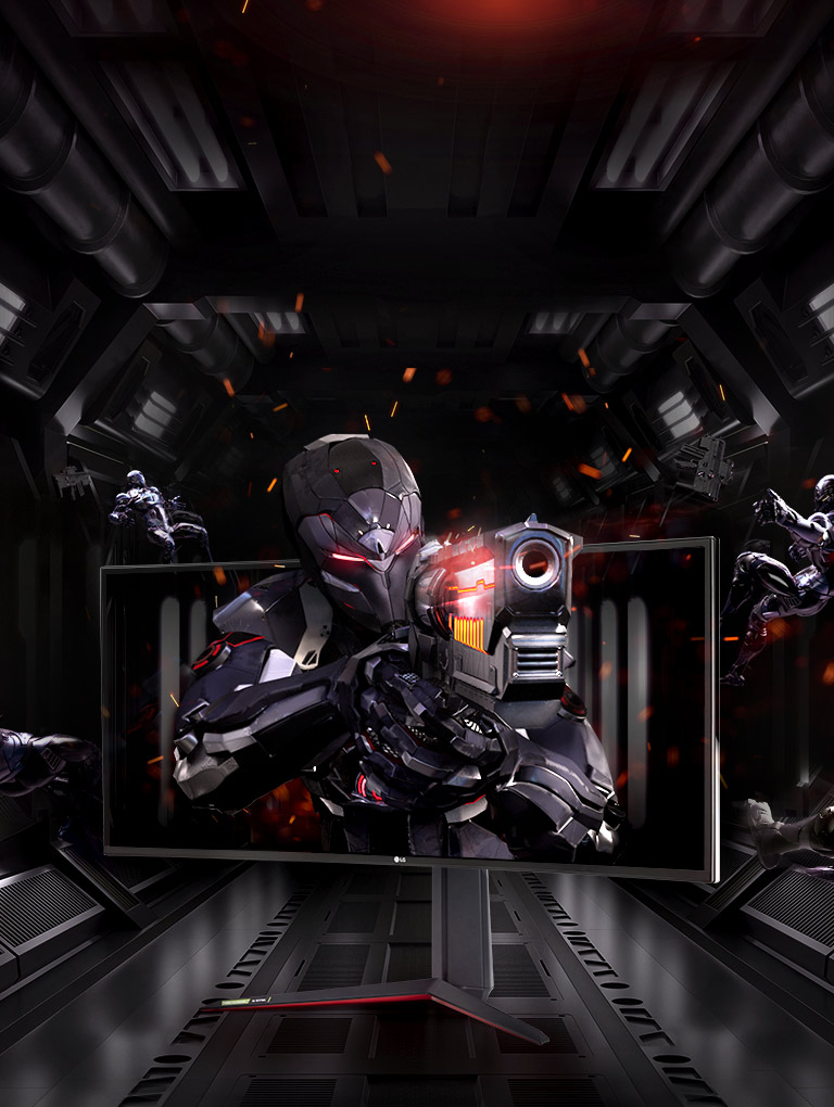 LG UltraGear™ ofrece varias funciones; Nano IPS y VESA DisplayHDR™ 600 para color, IPS 1ms (GtG) y Overclock 160Hz para velocidad, Compatible con G-SYNC® y Modo de juego para la función de juego.