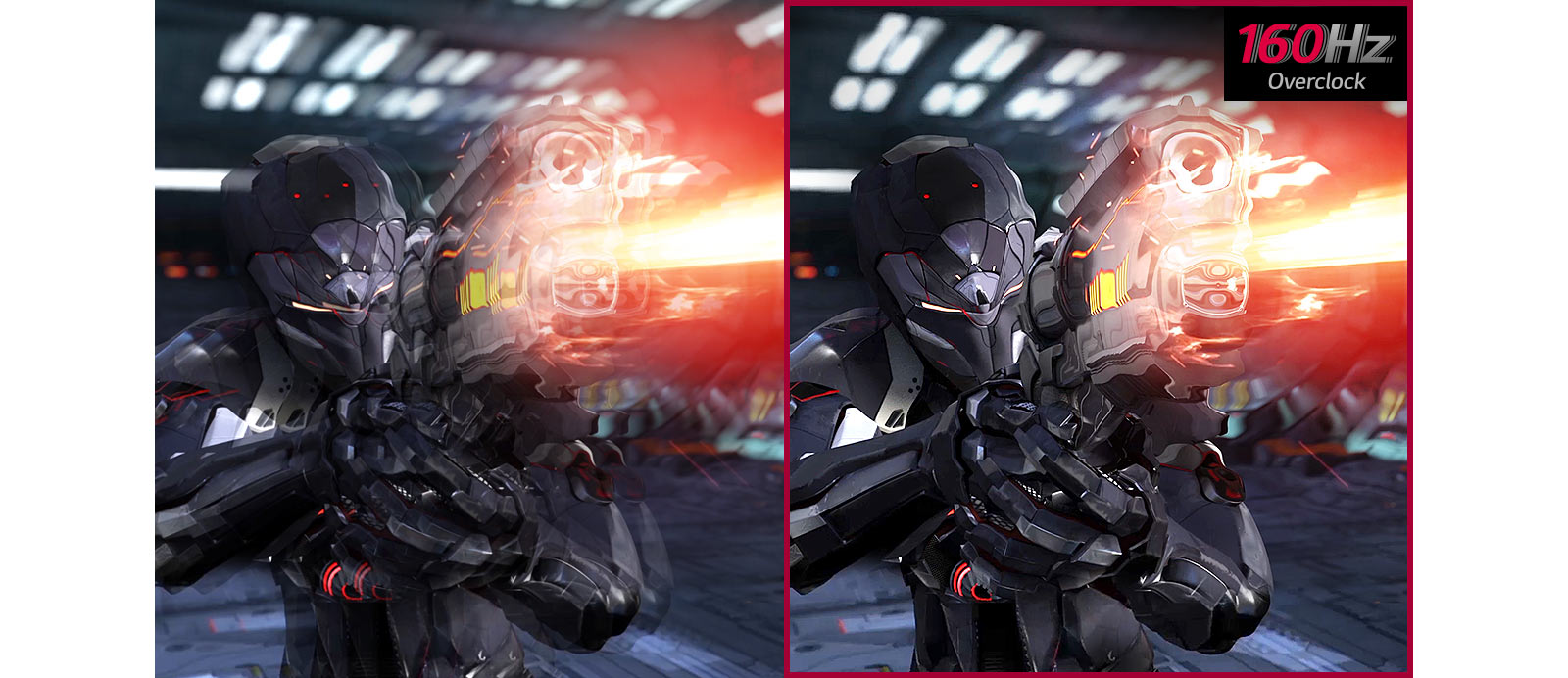 Comparación del Fluid Gaming Motion con 60Hz y Overclock 160Hz