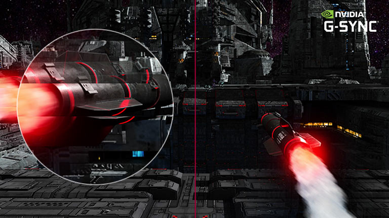 Movimiento de juego Compatible con G-SYNC® versus APAGADO