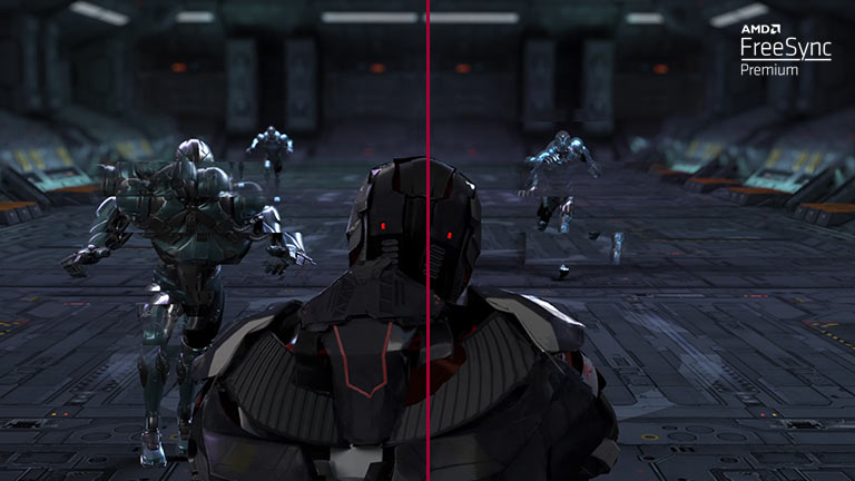 Movimiento de juego con AMD FreeSync ™ Premium versus OFF