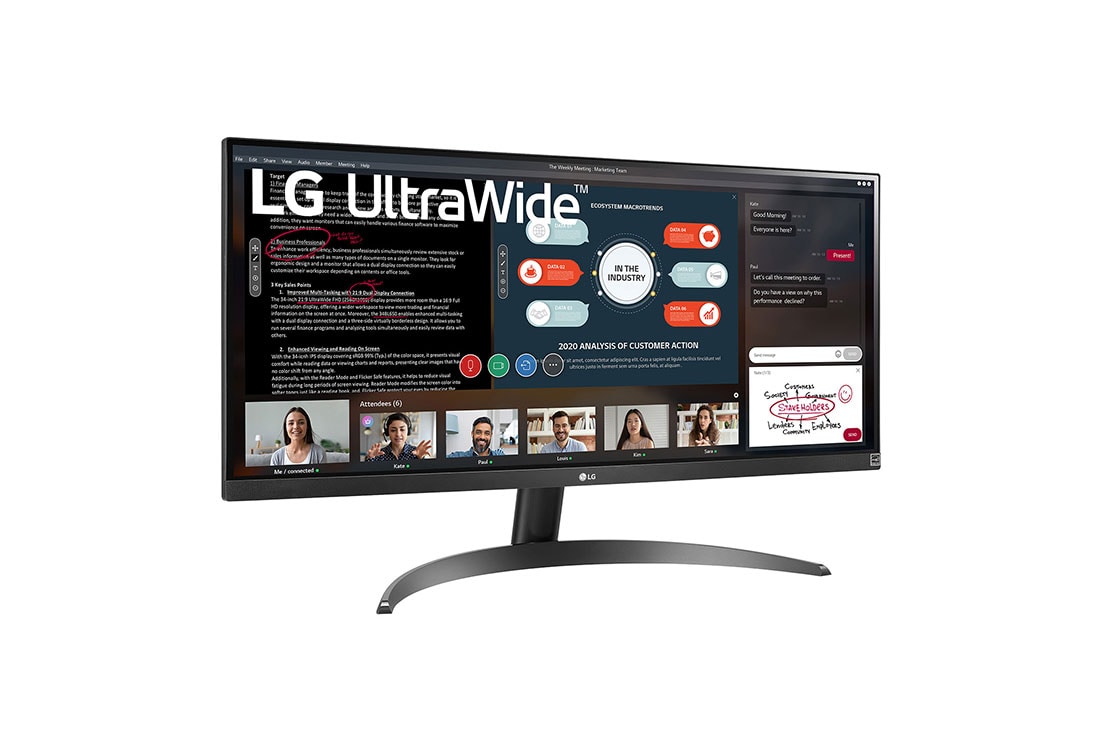 LG 29'' UltraWide™ Full HD IPS Monitor con AMD FreeSync™, Vista lateral de +15 grados, 29WP500-B, thumbnail 3