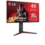 LG 27GP950-B - Monitor Gaming LG UltraGear (Panel NanoIPS: 3840x2160, 400nit, 1000:1, DCI-P3>98%, 1ms); diag. 68,47cm; entr.: HDMI 2.1 x2, DPx1, USB-Ax3; AMD Freesync G-Sync Compatible, Vista lateral de +15 grados, 27GP950-B, thumbnail 2