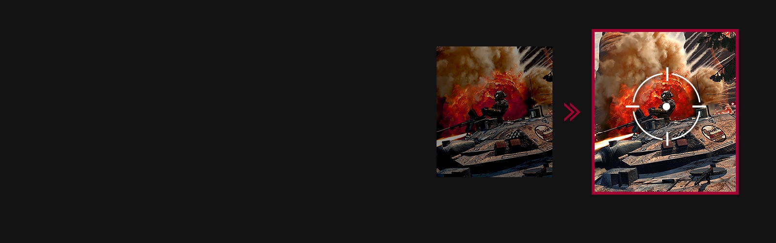 Imagen cuando Black Stabilizer está desactivado en comparación con la imagen cuando Black Stabilizer está activado