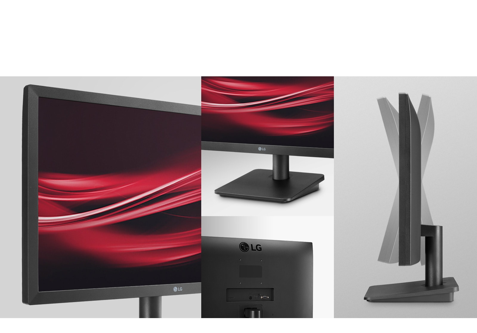 Diseño ergonómico con características de bisel estrecho e inclinación.