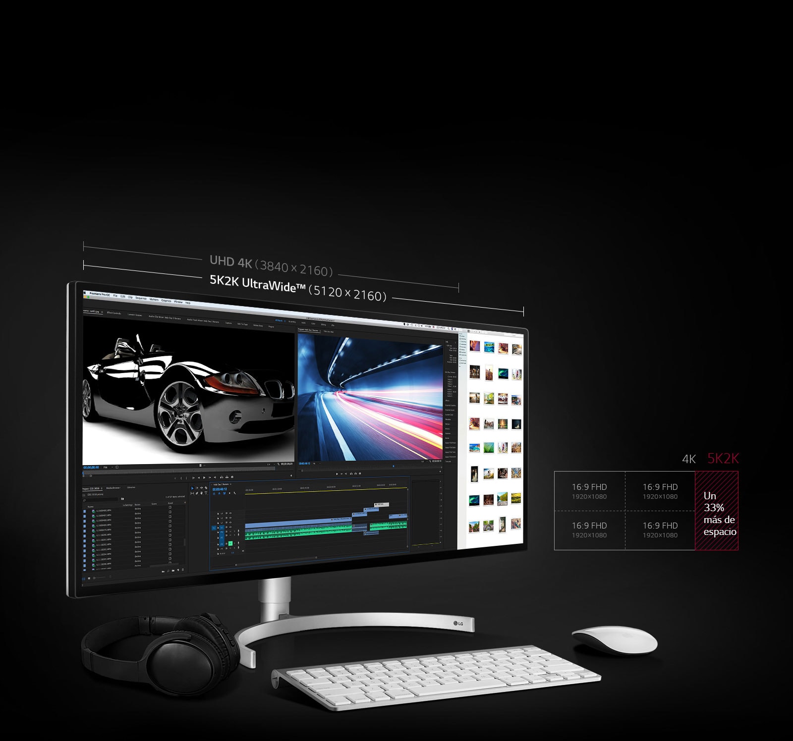 Un 33% más de espacio que con un 4K UHD