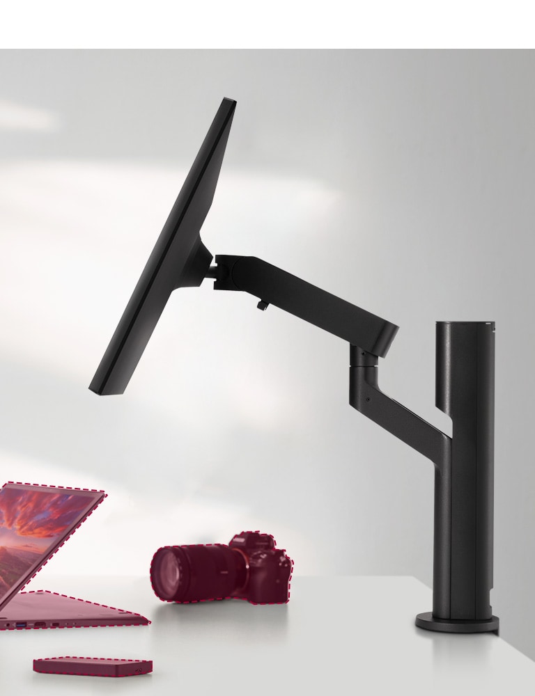 El diseño compacto ocupa muy poca superficie de escritorio y también contribuye a una instalación más sencilla.