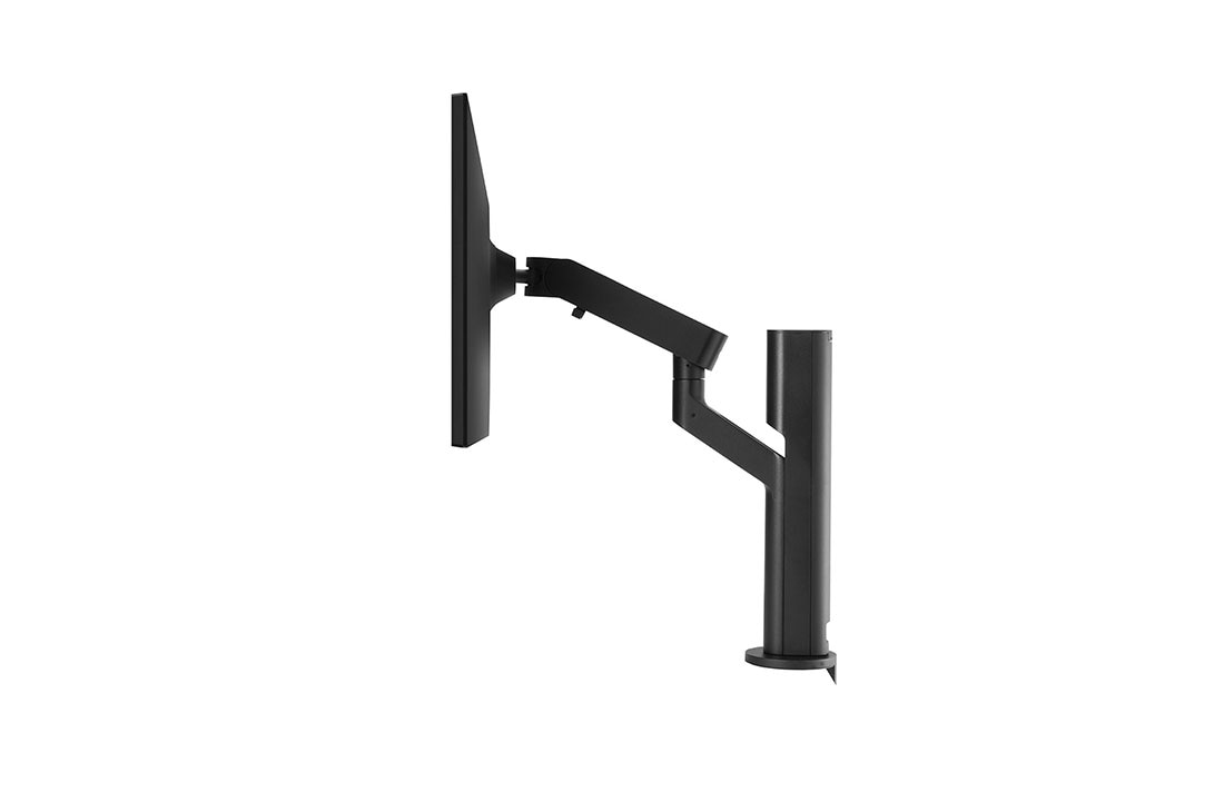 LG Monitor IPS UHD 4K de 27'' con Ergo, vista lateral con la altura del monitor ajustada hacia arriba, 27UK580-B, thumbnail 5