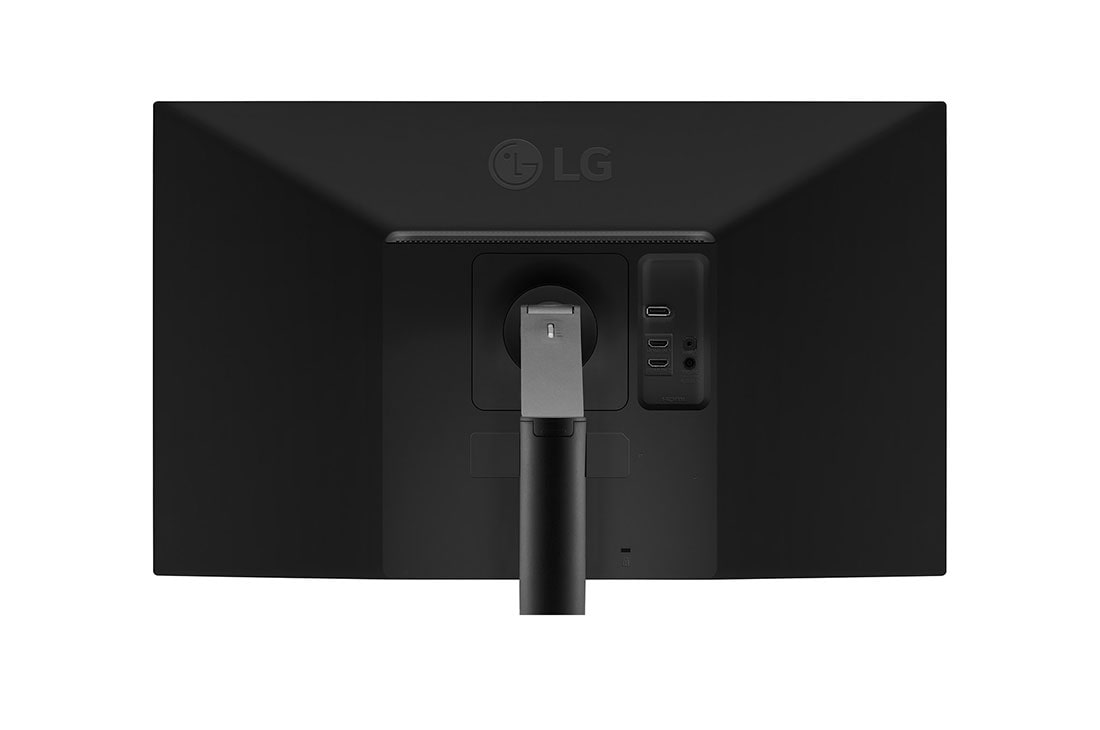 LG Monitor IPS UHD 4K de 27'' con Ergo, primer plano de la vista trasera con un brazo de monitor en el centro, 27UK580-B, thumbnail 9