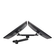 LG Monitor Ergo Dual QHD de 27 pulgadas con conexión en cadena, vista en perspectiva trasera: un monitor inclinado -25 grados y otro monitor inclinado 25 grados, 27QP88D-B, thumbnail 15