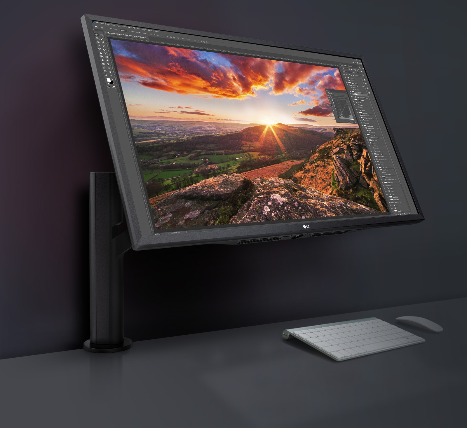 Ergonomía del monitor LG UHD: Diseñado a tu alrededor