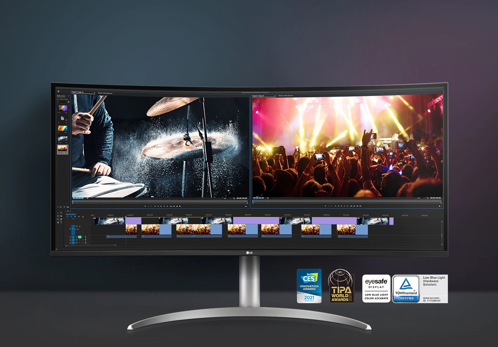 Monitor curvo LG UltraWide™: Ver más Crear mejor