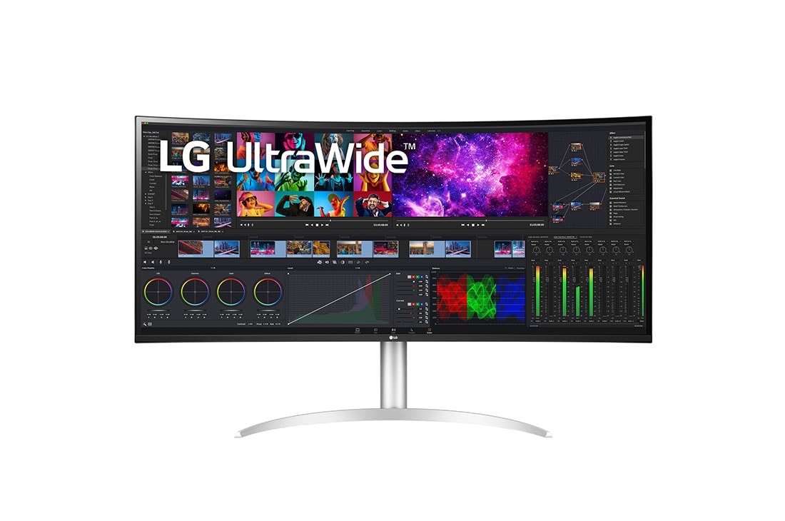 LG Pantalla Nano IPS curva UltraWide™ 5K2K de 39,7'', vista frontal, 40WP95C-W