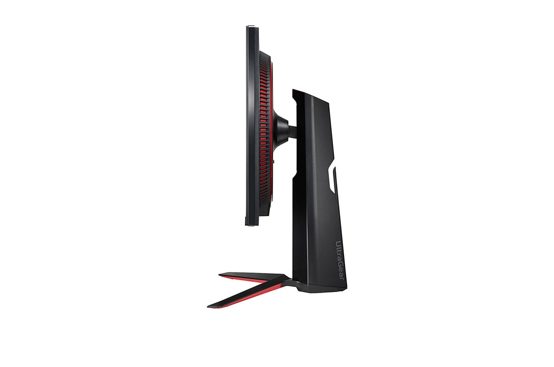 LG 27” UltraGear™ Full HD IPS 1ms (GtG) Gaming Monitor with NVIDIA® G-SYNC® Compatible, side view, 27GN65R-B, thumbnail 5