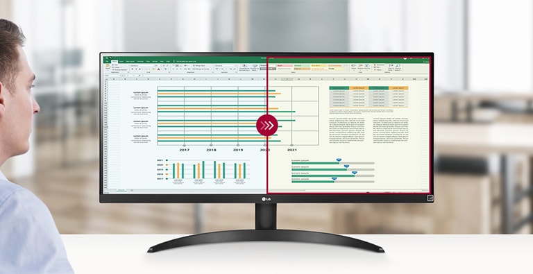 Reader Mode adjusts color temperature and luminance that helps to lessen eye fatigue and provide eye comfort while reading documents on a monitor.