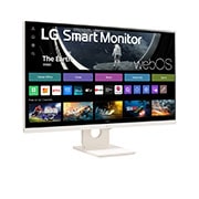 LG Monitor FHD IPS 27'' Smart Monitor con webOS AirPlay 2 ThinQ, side view, 27SR50F-W, thumbnail 4