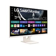 LG Monitor FHD IPS 27'' Smart Monitor con webOS AirPlay 2 ThinQ, side view, 27SR50F-W, thumbnail 5