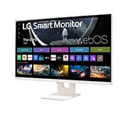 LG Monitor FHD IPS 27'' Smart Monitor con webOS AirPlay 2 ThinQ, side view, 27SR50F-W, thumbnail 3