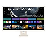 LG Monitor FHD IPS 32'' Smart Monitor con webOS AirPlay 2 ThinQ, front view, 32SR50F-W, thumbnail 2