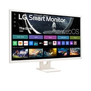 LG Monitor FHD IPS 32'' Smart Monitor con webOS AirPlay 2 ThinQ, side view, 32SR50F-W, thumbnail 4