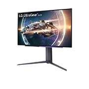 LG Monitor OLED QHD Gaming 27'' UltraGear™, Vista lateral de -15 grados, 27GR95QE-B, thumbnail 2