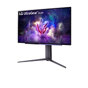LG Monitor UltraGear™ OLED QHD de 27'' con monitor para juegos con frecuencia de actualización de 240 Hz y FreeSync™ Premium Pro, side view, 27GS95QE-B, thumbnail 3
