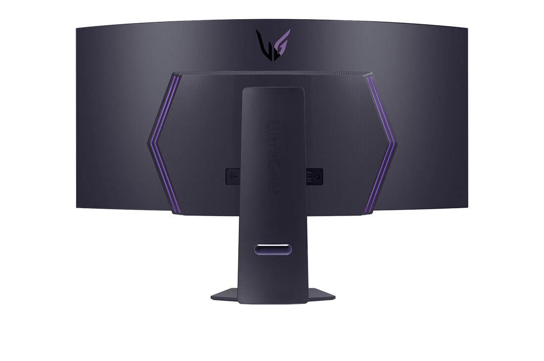 LG  Monitor gaming curvo OLED UltraGear™ de 45” | 800R, DisplayHDR True Black 400, 240 Hz, 0.03 ms (GtG), Visning bagfra med lyset tændt, 45GS95QE-B, thumbnail 8