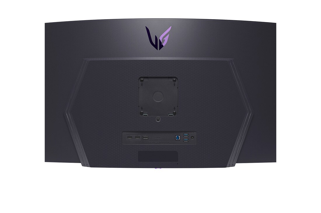 LG  Monitor gaming curvo OLED UltraGear™ de 45” | 800R, DisplayHDR True Black 400, 240 Hz, 0.03 ms (GtG), Visning bagfra, hvor der er zoomet ind, med lyset slukket, 45GS95QE-B, thumbnail 11