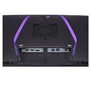 LG Monitor para juegos OLED UltraGear™ de 32'' con modo dual y sonido de píxel, Zoomed-in rear view with lights on, 32GS95UE-B, thumbnail 12