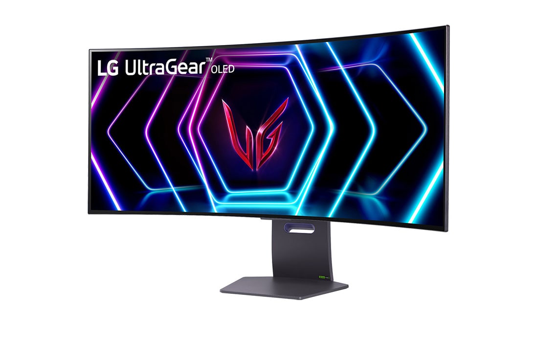 LG Monitor Gamer UltraGear™ OLED curvo 800R de 34'', 240 Hz y 0,03 ms (GtG), -15 degree side view, 34GS95QE-B, thumbnail 2