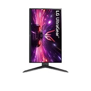 LG Monitor Gamer UltraGear™ 24'' FHD -IPS | 180Hz 1ms (GtG) - Pivoteable, μπροστινή όψη της οθόνης, η οποία έχει περιστραφεί στον οριζόντιο άξονα κατά 90 μοίρες σε κατακόρυφη προβολή, 24GS65F-B, thumbnail 10