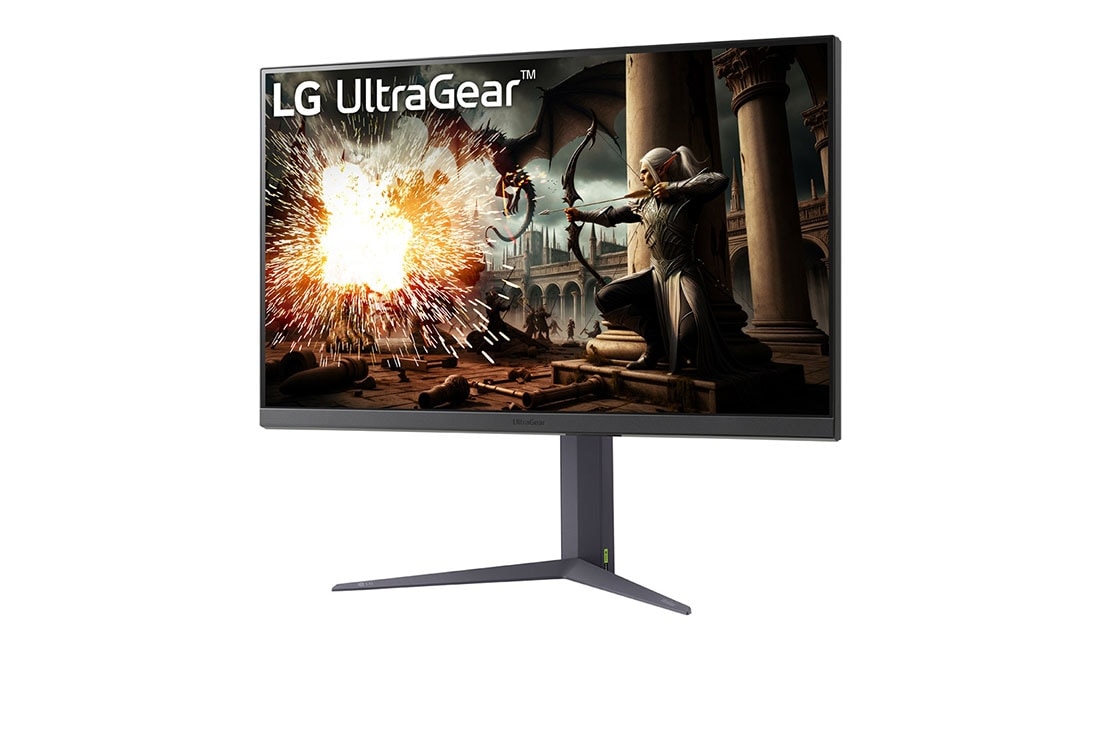 LG Monitor Gamer IPS UltraGear™, HDR400 Negro verdadero, 180 Hz, 1ms (GtG) de 32'', -15 degree side view, 32GS75Q-B, thumbnail 2
