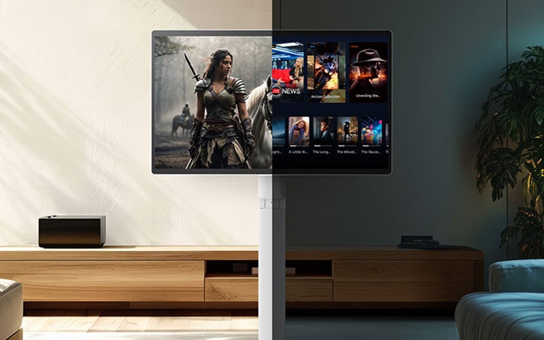 En la izquierda, apariencia diurna con ajuste de brillo; en la derecha, apariencia nocturna con la misma función.