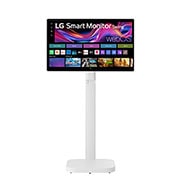 LG Monitor Inteligente Swing de 31.5 pulgadas 4K UHD IPS con Pantalla Táctil y Soporte Rodante., Front view, 32U889SA-W, thumbnail 2