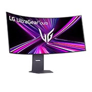 LG Monitor para juegos UltraGear™ OLED 5K2K WUHD de 45” con modo dual de 165 Hz o WFHD de 330 Hz y 0,03 ms, compatible con G-sync y DisplayPort 2.1, left perspective front view, 45GX950A-B, thumbnail 4