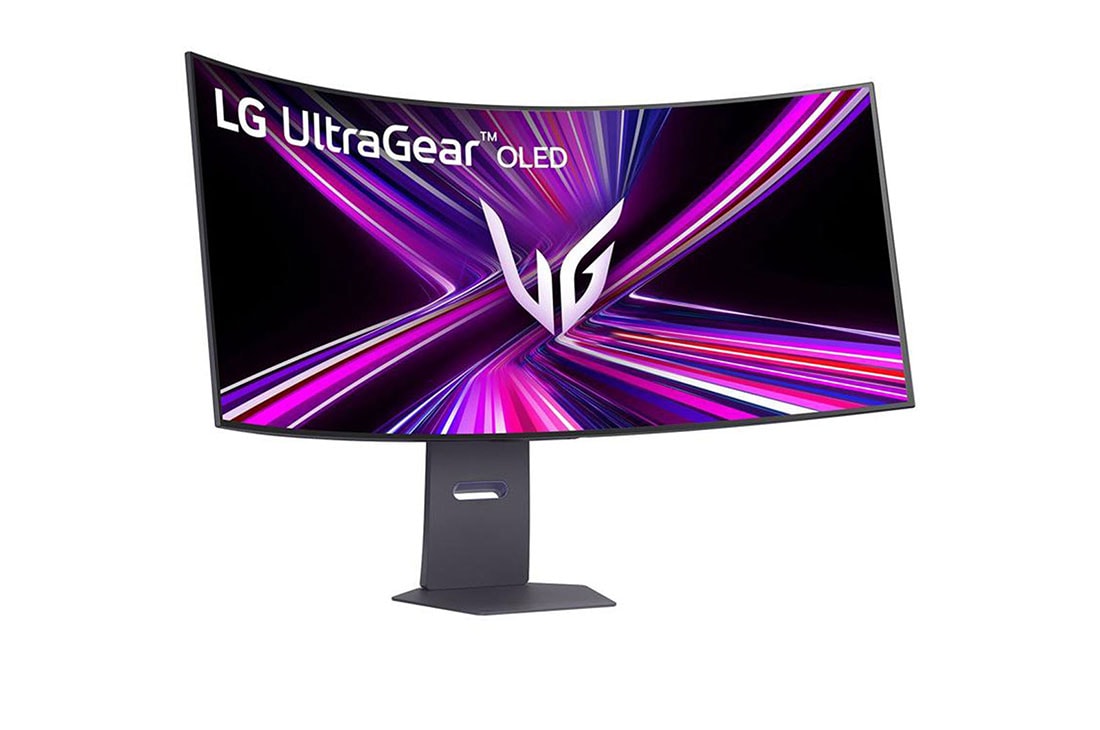 LG Monitor para juegos UltraGear™ OLED 5K2K WUHD de 45” con modo dual de 165 Hz o WFHD de 330 Hz y 0,03 ms, compatible con G-sync y DisplayPort 2.1, left perspective front view, 45GX950A-B, thumbnail 4