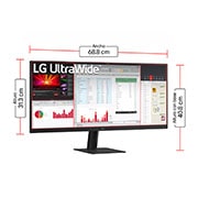 LG Monitor LG UltraWide 29'' WFHD 100Hz IPS compacto para tu espacio, Vista lateral inclinada +15°, 29U511A-B, thumbnail 3