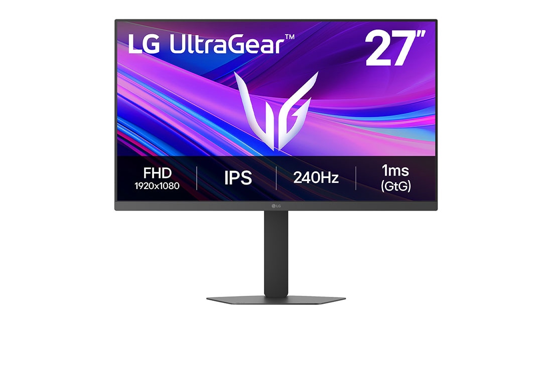 LG Monitor LG UltraGear™ G4 FHD de 27'' │ 240Hz, 1ms y colores sRGB 99%, front view, 27G440A-B
