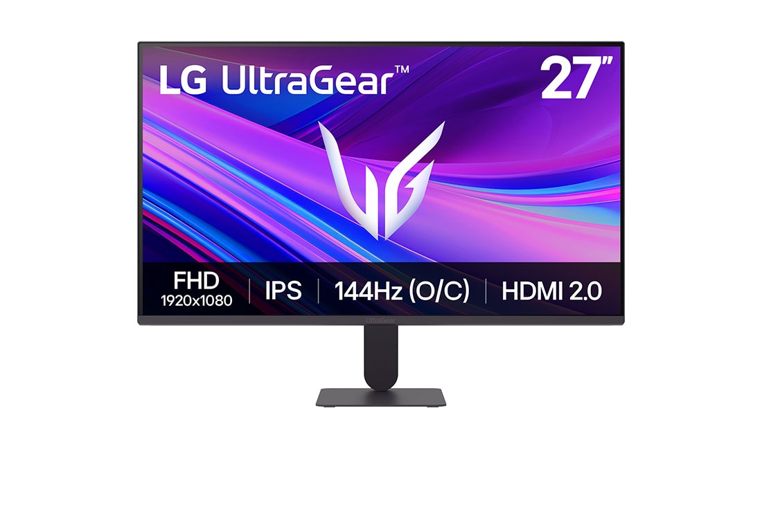 LG Monitor gaming LG UltraGear™ G4 de 27 pulgadas, 144 Hz., front view, 27G411A-B