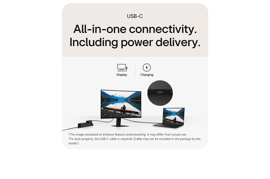 LG Monitor LG 24'' Curvo FHD de 100 Hz con USB-C Mejor Productividad, USP card, 24U421A-B, thumbnail 13